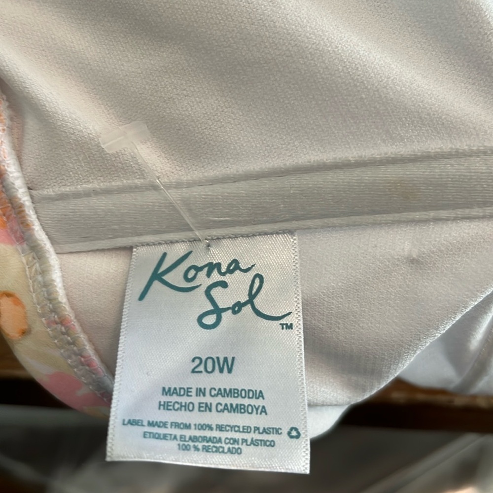 Kona Sol one piece swim suit, size 20 W - Picture 3 of 6